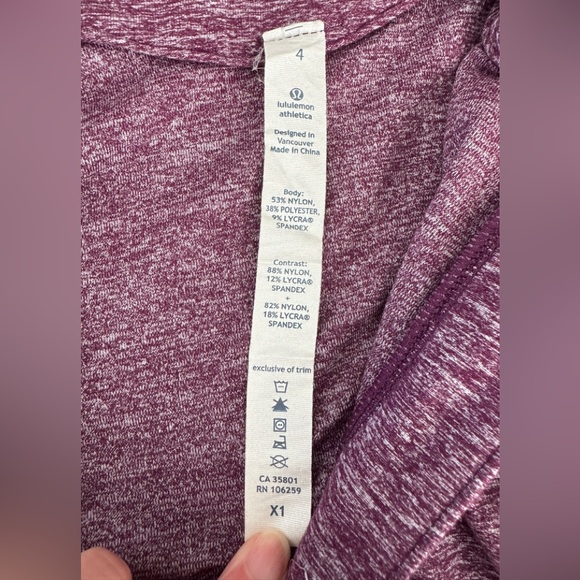 Lululemon Athletica Heathered Maroon Sweatshirt - Picture 4 of 5